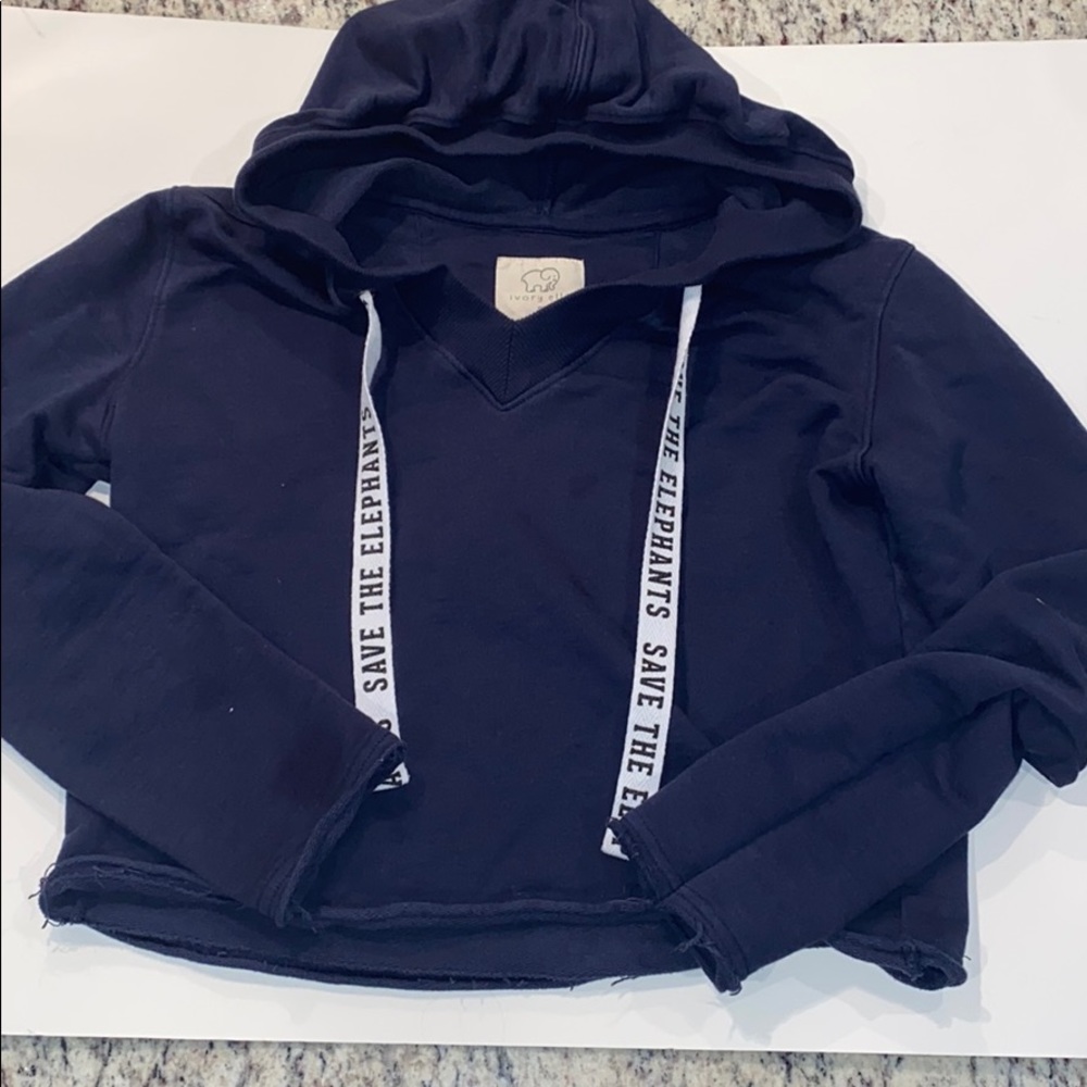 🧿Ivory Ella cropped hoodie🧿